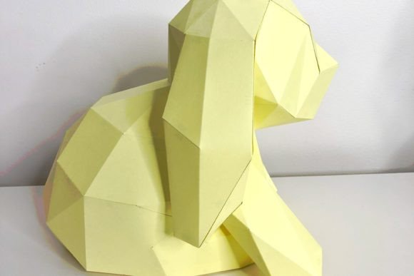Baby Bunny Paper Sculpture: 3D SVG for Animals Content
