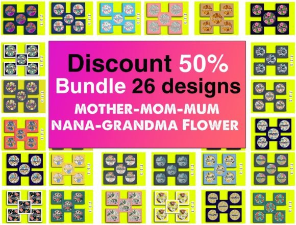 Bundle 26 Mothers Day Papercut Light Box: 3D SVG Shadow Boxes