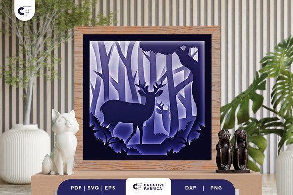 Deer in the Forest 3D SVG Light Box Review
