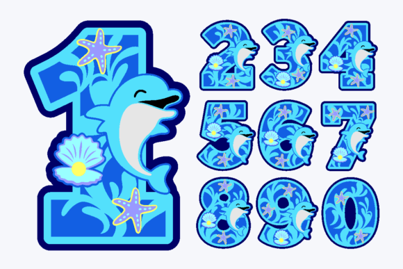 Dolphin Numbers: Playful 3D SVG Shapes for Editorial Design