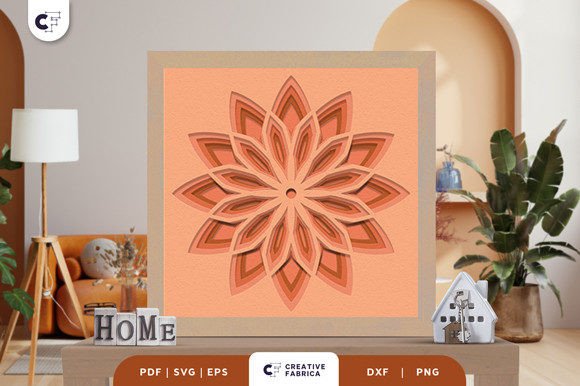 Flower Geometric Shape 3D Shadow Box SVG Review