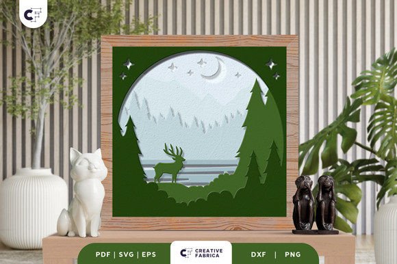 Forest Lake 3D Layered Paper Cut SVG: Other Asset Review