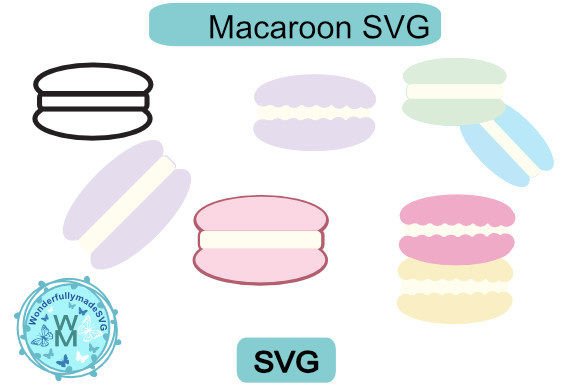 French Macaroons SVG: 3D SVG Shapes for Branding