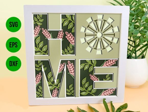 Home 3D SVG for Shadow Boxes & Digital Products