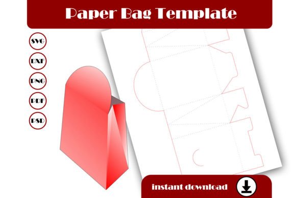 Paper Bag Template: 3D SVG Shapes for Editorial Design